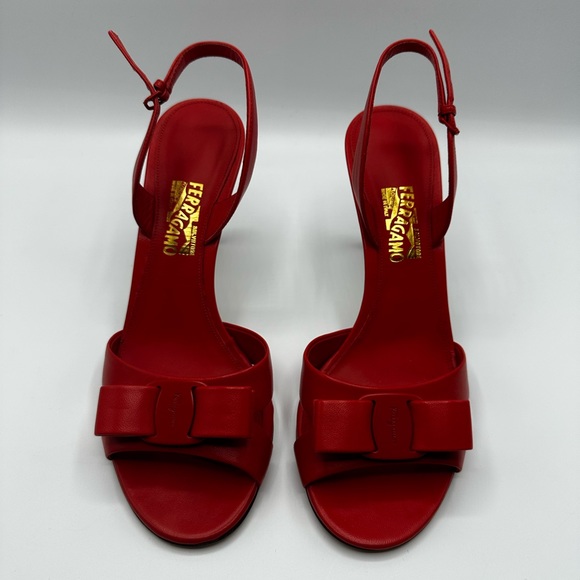 SALVATORE Ferragamo Lida Sandal Heels Size 8 - Picture 4 of 6